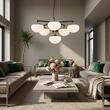 Candelabru Josephine modern 6xE27/40W, LU 1841/5+1 MS/SCHWARZ Orion