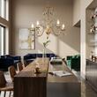 Candelabru modern cristal alama Aur 24k 5xE14/40W, Alessia LU 1658/5 Gold Orion