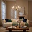 Candelabru modern cristal alama Aur 24k 5xE14/40W, Alessia LU 1658/5 Gold Orion