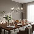 Candelabru modern cristal alama crom 8xE14/40W, Alessia LU-1658/8 Chrom Orion