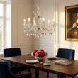 Candelabru clasic argintiu semicristale 6xE14/4W, Theresa LU 2391/6 MT-Silber Orion