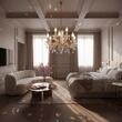 Candelabru clasic auriu semicristale 9xE14/40W, Marie Claire LU 2243/6+3 Gold Orion