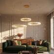 Lustra LED dimmabila Akala moderna aurie cristale 142W/17444lm/3000K CRI90 Incanti IAK PR M+L+XL