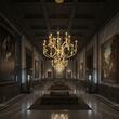 Candelabru Chateau modern auriu, dispersor din silicon, LED 119W/13160lm/3000K, CRI80, ICH C16 11, Incanti