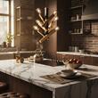 Lustra moderna, neagra-aurie, 6xE27/42W, Galea IGL P6 06 12, Incanti