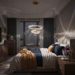 Lustra Oblige moderna aurie cu cristale, dimmabila in 3 pasi, LED 50W/6000lm, 3000K/4000K/6000K, CRI90, IOB PS+M 11, Incanti