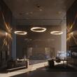 Lustra Oblige moderna aurie cu cristale, dimmabila in 3 pasi, LED 52W/6240lm, 3000K/4000K/6000K, CRI90, IOB PXL 11, Incanti