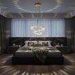 Lustra Oblige moderna aurie cu cristale, dimmabila in 3 pasi, LED 50W/6000lm, 3000K/4000K/6000K, CRI90, IOB PS+M 11, Incanti