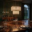 Lustra Vanesia aurie cu cristale, dimmabila in 3 pasi, LED 60W/7200lm, 3000K/4000K/6000K, CRI90, IVA PR S+M 11, Incanti