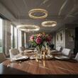 Lustra LED dimmabila Akala moderna aurie cristale 142W/17444lm/3000K CRI90 Incanti IAK PR M+L+XL