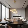 Lustra Akala moderna aurie cu cristale, dimmabila in 3 pasi, LED 60W/7200lm/3000K,  CRI90, IAK PP, Incanti