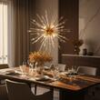 Lustra Genesi moderna aurie, brate din sticla, sfere decorative din acryl, 9xG9/28W, IGN P9 11 50, Incanti