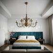 Candelabru clasic alama patinata 10 brate 10xE14/60W, Kandelabr Max 19 _10 Max Lemir