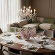 Candelabru clasic auriu semicristale 9xE14/40W, Marie Claire LU 2243/6+3 Gold Orion