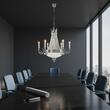 Candelabru clasic alama argintie 6xE14/60W+6xE27/40W, Empire Crystal LU 2386/6+6 Altsilber Orion
