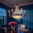 Candelabru clasic alama argintie 6xE14/60W+6xE27/40W, Empire Crystal LU 2386/6+6 Altsilber Orion