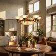 Candelabru clasic Rocca 9xE27/60W, LU 1689/6+3 BRONZE Orion