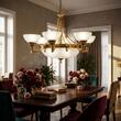 Candelabru clasic Rocca 9xE27/60W, LU 1689/6+3 BRONZE Orion