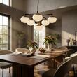 Candelabru Josephine modern 6xE27/40W, LU 1841/5+1 MS/SCHWARZ Orion