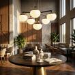 Candelabru Josephine modern 6xE27/40W, LU 1841/5+1 MS/SCHWARZ Orion