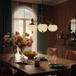Candelabru clasic alama patinata 4xE27/60W, Nostalgie LU 1320/3+1 Patina/Champ Orion