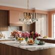Candelabru modern cristal Aur 24k 3xE14/40W, Kristall Klassisch LU 2324/3/42 Gold/Grun Orion