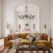 Candelabru florentin antichizat negru 12xE14/40W, Vela LU 1531/12 Antik Orion