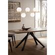 Lustra moderna bronz periat abajururi sticla 5xE27/42W, Talis 01-1635 Redo