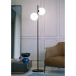 Lampadar modern negru abajururi sticla 2xE27/42W, Talis 01-2652 Redo