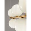 Lustra moderna bronz periat abajururi sticla 5xE27/42W, Talis 01-1635 Redo