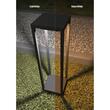Stalp exterior gri, dispersor din sticla, control TUYA, IP54, LED 10W/1105lm/3000K-6000K, Tower 90052, Redo