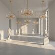 Candelabru clasic cristal Aur 24k 6xE14/40W, Maria Theresia-A LU 2211/6 MT Gold Orion