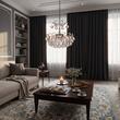Candelabru modern cristal alama crom 4xE14/40W, Kristall Klassisch LU 2410/4/40 Chrom Orion
