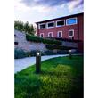 Stalp exterior negru abajur sticla IP54 1xE27/15W, Vitra 9110 Redo