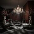 Candelabru clasic argintiu semicristale 12xE14/40W, Theresa LU 2391/8+4 MT-Silber Orion