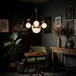 Candelabru modern alama aurie 3xE14/40W+1xE27/60W, Alt Wien LU 1713/3+1 MS Orion