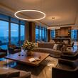 Lustra moderna bronz  il. direct LED 55W/6050lm/3000K, Orbit 01-1713-TRIAC Redo