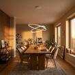Lustra moderna alba  il. direct LED 42W+66W/11664lm/3000K, Orbit 01-1720-TRIAC Redo