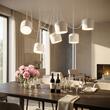 Lustra moderna alba reflectoare PMMA 5xE27/15W, Dodo 01-1827 Redo