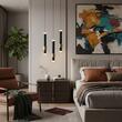 Lustra moderna neagra inel decorativ auriu LED 6W/672lm/3000K, Tycon 01-1994 Redo