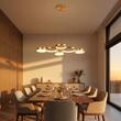 Lustra moderna bronz dimmabila LED 65W/9626lm/3000K, Cronos 01-2543 Redo