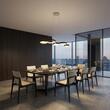 Lustra moderna neagra dimmabila LED 65W/9626lm/3000K, Cronos 01-2544 Redo
