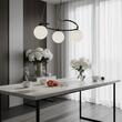 Lustra moderna neagra abajururi sticla opal 3xE14/28W, Volley 01-2716 Smarter