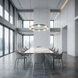 Lustra moderna Sinclair neagra dimmabila TRIAC LED 49.6W/5575lm/3000K, 01-3250 Redo