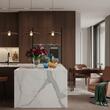 Lustra fonoabsorbanta cafeniu/gri inchis LED 7W/621lm/3000K, Nuwa 01-3533 Redo