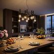 Lustră LED modernă dimabila neagră 42W/2700/3000K Bolla 01-4557 Redo