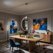 Lustra LED moderna negru mat+alama 20W/2565lm/3000K D64, Atom 01-3107 Smarter