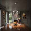 Candelabru clasic finisat nichel detalii cristal 6xE14/40W Melody 1616 Jupiter