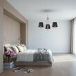 Lustra moderna crom abajur grafit 3xE27 Galaxy 1254 Jupiter