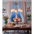 Candelabru modern elegant abajur tesatura gri cristale 4xE27/60W Hilton 1425 Jupiter